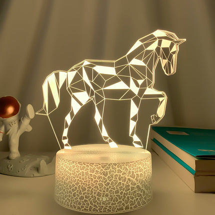 3D Illusion Pferd Lampe Nachtlicht