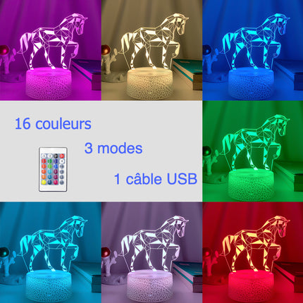 3D Illusion Pferd Lampe Nachtlicht