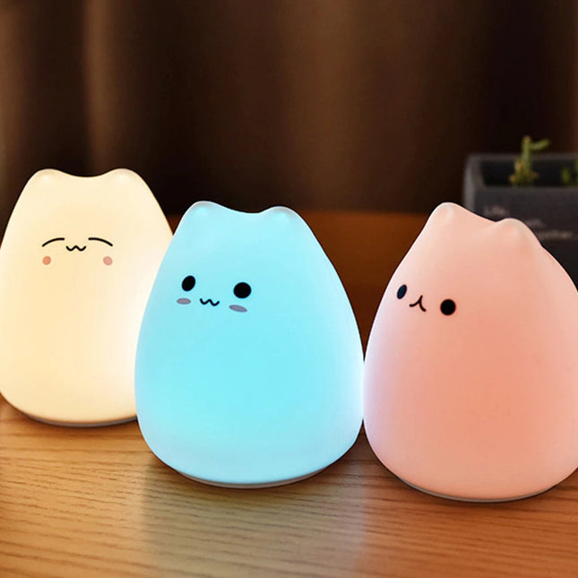 Nachtlicht Kätzchen aus weichem Silikon