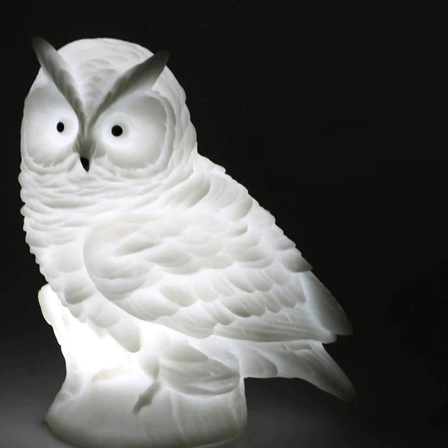 Realistische Eule Nachtlampe aus Kunstharz