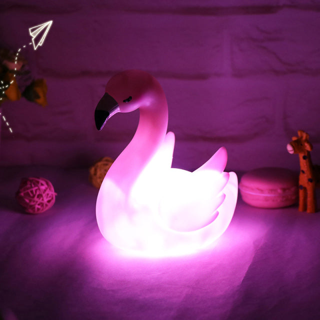 Nachttischlampe Schwan aus weichem Silikon