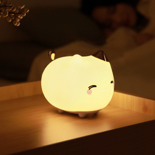 Weiches Katzen Nachtlicht für Kinder