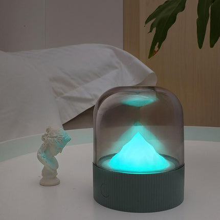 Dekorative Tischlampe mit Berg Motiv
