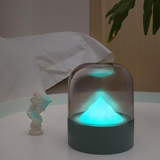 Dekorative Tischlampe mit Berg Motiv