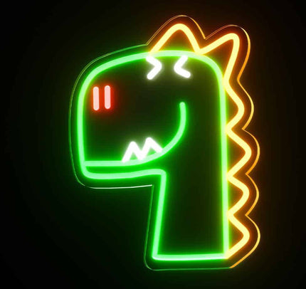Grünes Dinosaurier Neon Schild LED