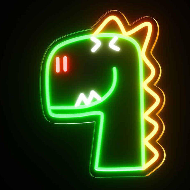 Grünes Dinosaurier Neon Schild LED