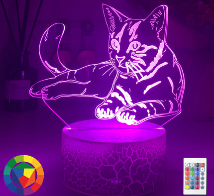 3D Illusion Katze Lampe Nachtlicht