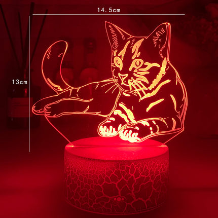 3D Illusion Katze Lampe Nachtlicht