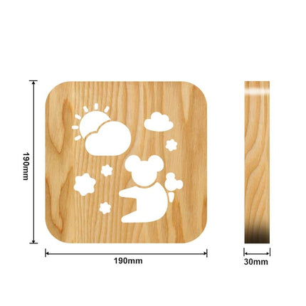 3D Koala Baby Nachtlicht aus Holz