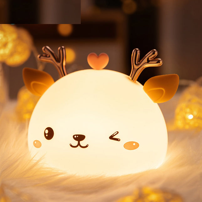 Süßes Reh Nachtlicht Silikon mit Touch-Sensor