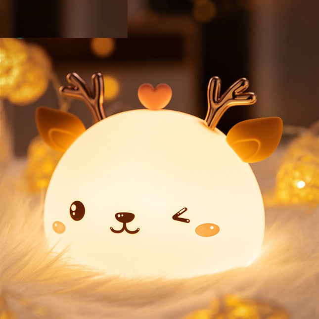 Süßes Reh Nachtlicht Silikon mit Touch-Sensor