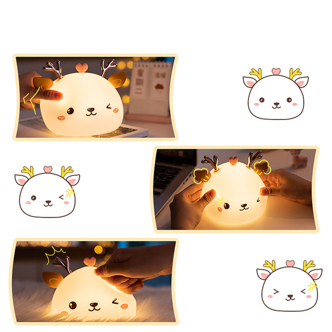 Süßes Reh Nachtlicht Silikon mit Touch-Sensor