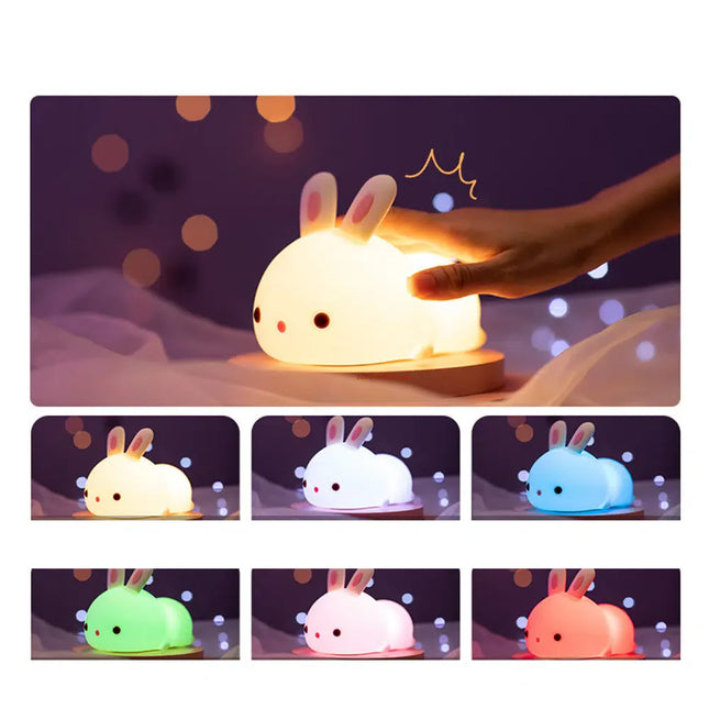 Silikon Hase Nachtlicht mit Fernbedienung