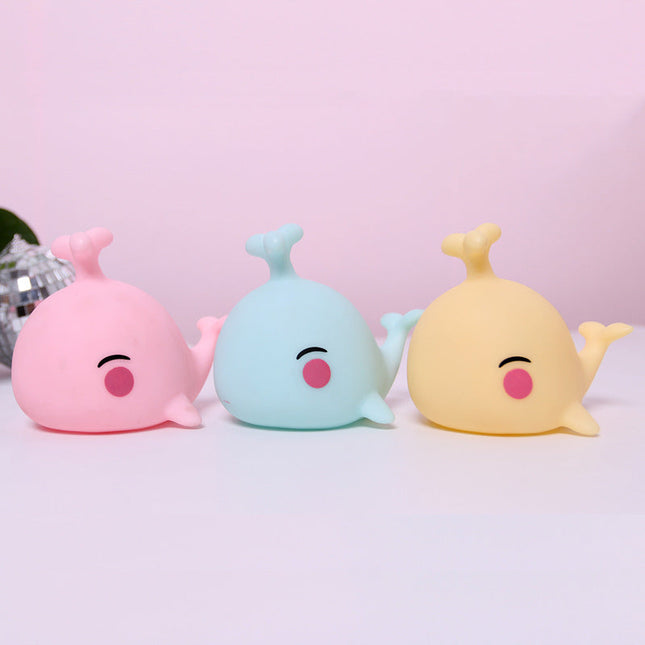 Buntes Wal Nachtlicht aus Silikon