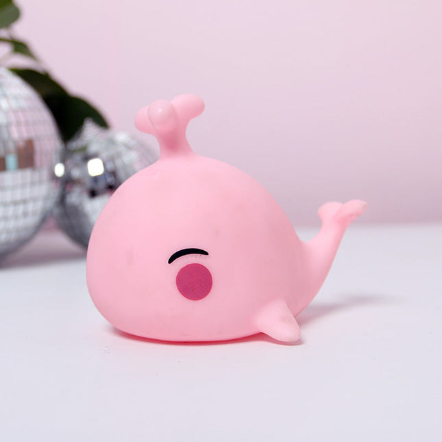 Buntes Wal Nachtlicht aus Silikon