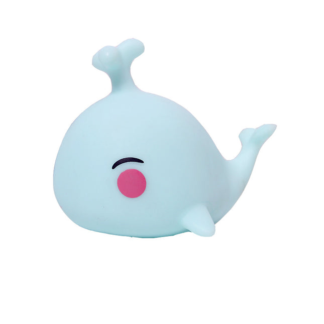 Buntes Wal Nachtlicht aus Silikon