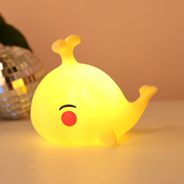 Buntes Wal Nachtlicht aus Silikon