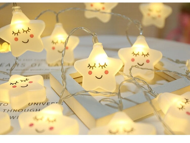 LED Lichterkette mit Sternen warmweiß