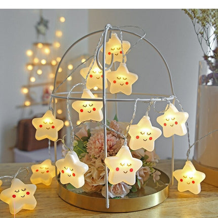 LED Lichterkette mit Sternen warmweiß