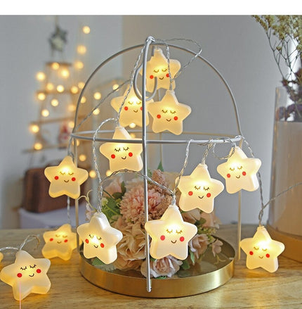 LED Lichterkette mit Sternen warmweiß