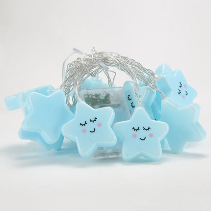 Blaue LED Lichterkette Sterne für Kinderzimmer