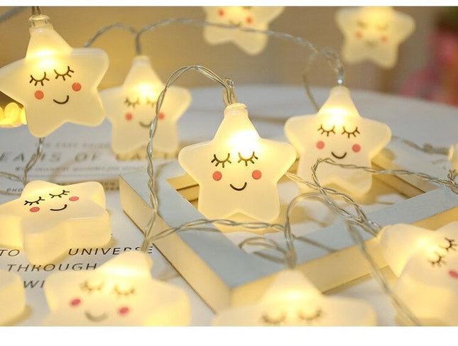LED Lichterkette mit Sternen warmweiß
