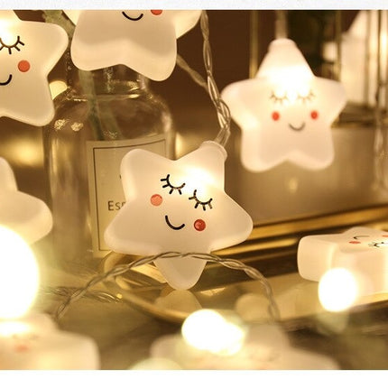 LED Lichterkette mit Sternen warmweiß