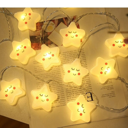 LED Lichterkette mit Sternen warmweiß