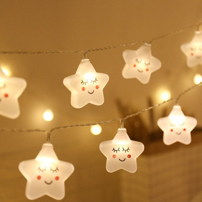 LED Lichterkette mit Sternen warmweiß