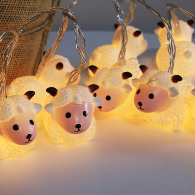 Süße Schaf Lichterkette für Babyzimmer
