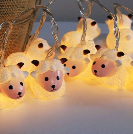 Süße Schaf Lichterkette für Babyzimmer