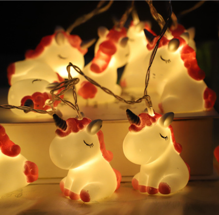 LED Einhorn Lichterkette fürs Kinderzimmer