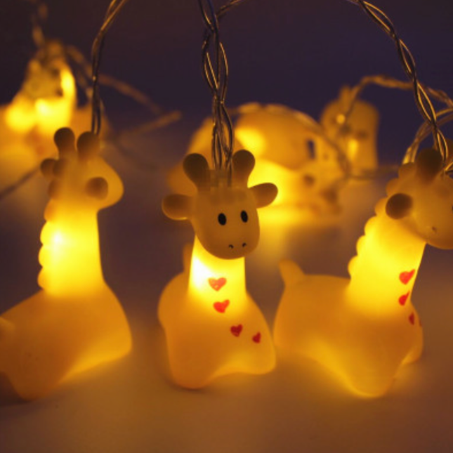 LED Lichterkette mit kleinen Giraffen