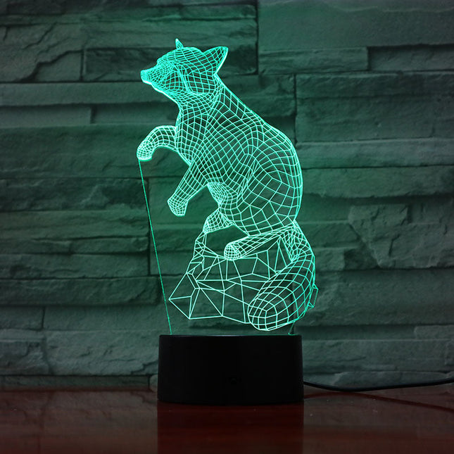 3D Illusion Fuchs Nachtlicht Lampe