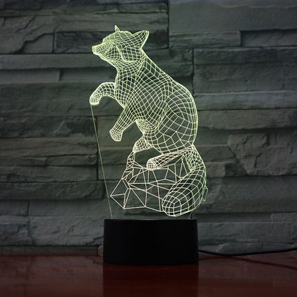 3D Illusion Fuchs Nachtlicht Lampe
