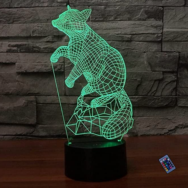 3D Illusion Fuchs Nachtlicht Lampe