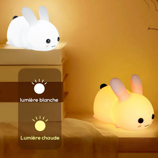 Hasen Nachtlicht aus Silikon Touch
