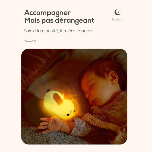 Hasen Nachtlicht aus Silikon Touch