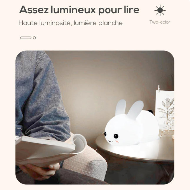 Hasen Nachtlicht aus Silikon Touch