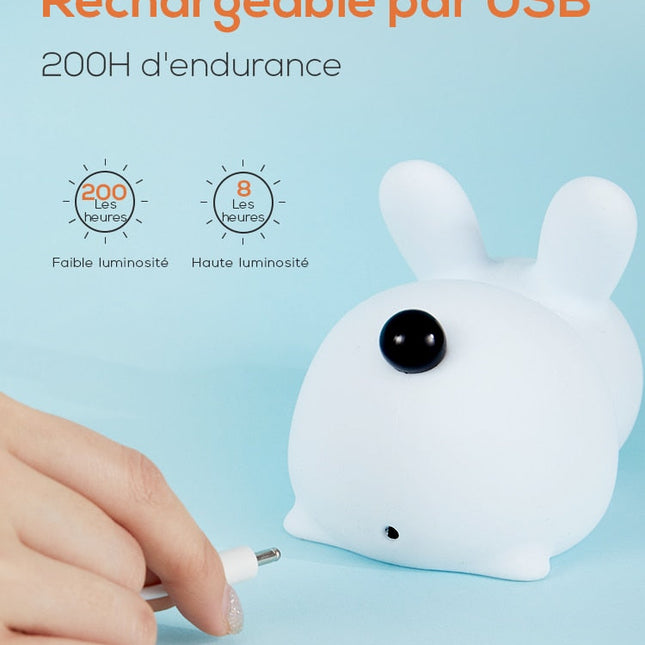 Hasen Nachtlicht aus Silikon Touch