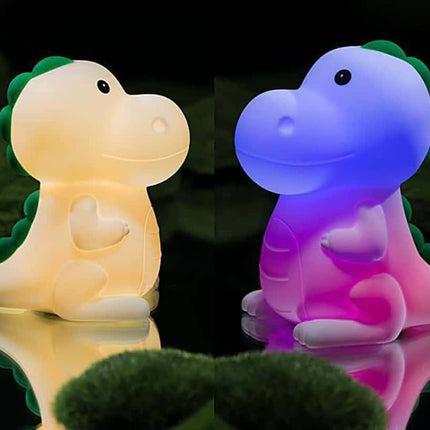 Buntes Dinosaurier Nachtlicht aus Silikon
