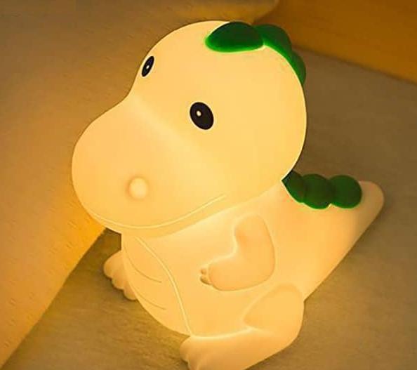 Buntes Dinosaurier Nachtlicht aus Silikon
