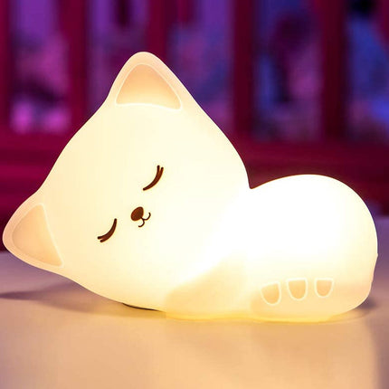 LED Katzen Nachtlicht aus Silikon