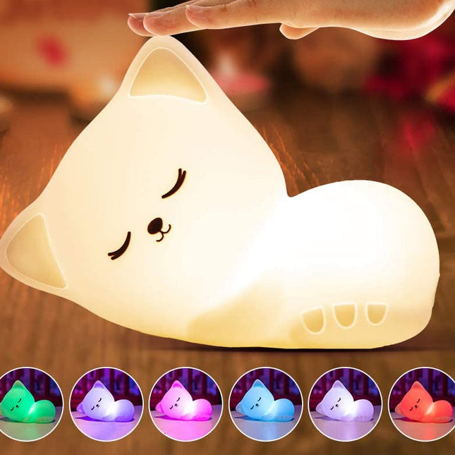 LED Katzen Nachtlicht aus Silikon