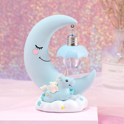Einhorn Nachtlicht mit Mond für Kinder
