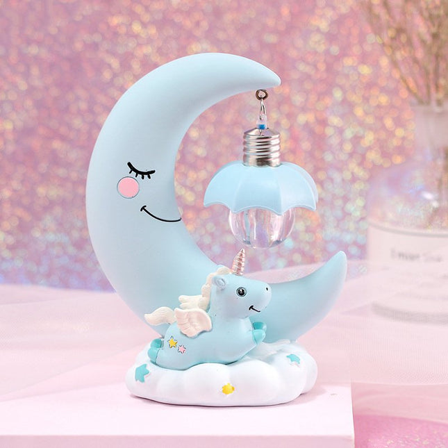 Einhorn Nachtlicht mit Mond für Kinder