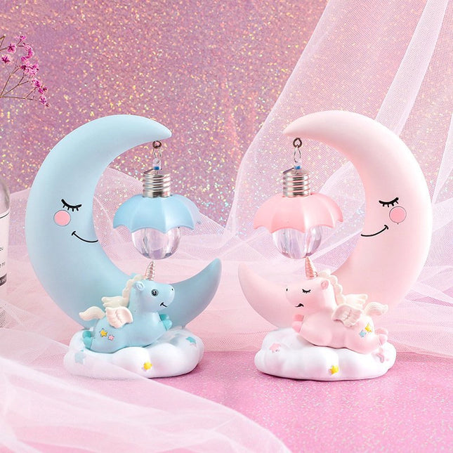 Einhorn Nachtlicht mit Mond für Kinder