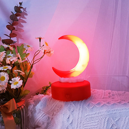 Romantisches buntes Mond Nachtlicht mit LED