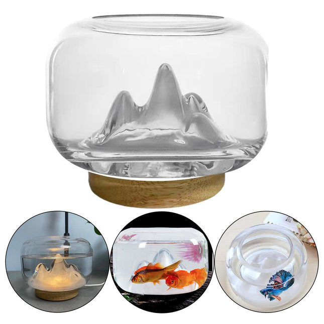 Berg Landschaft LED Lampe im Glas