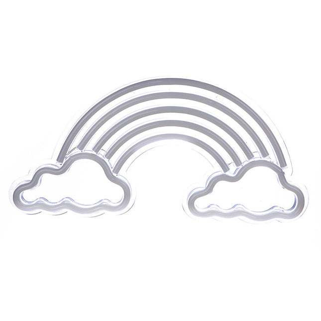 Regenbogen Neon Schild als Wandlampe